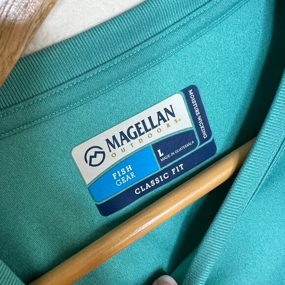 Magellan Outdoors Fish Gear Classic Fit Teal Top Boys Large - Picture 2 of 8